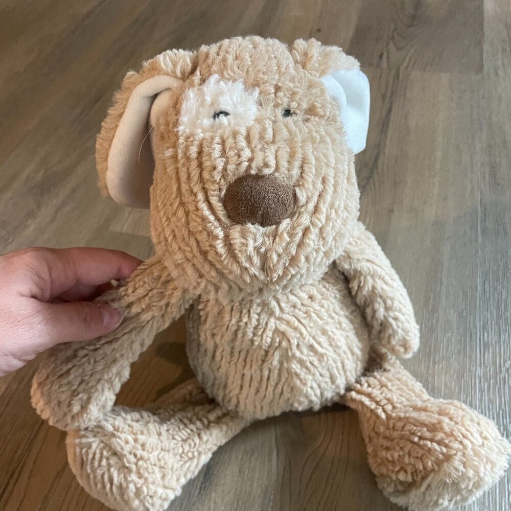 Manhattan Toy Adorables Plush Puppy Dog Brown White Spot 14"!